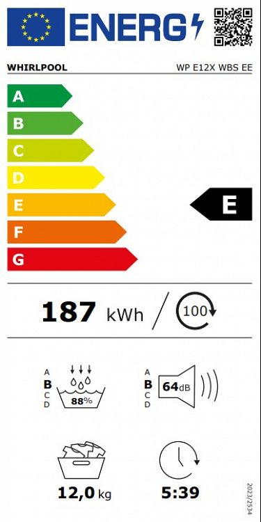 Στεγνωτήριο Ρούχων Whirlpool WP E12X WBS EE 12kg