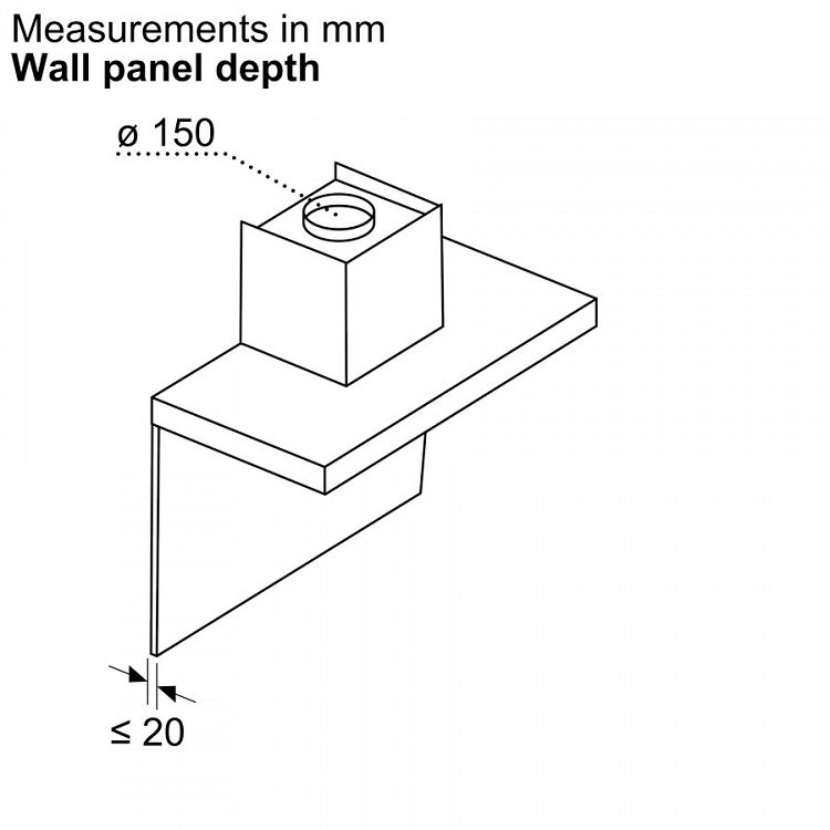 Απορροφητήρας Τζάκι Bosch DWB95CC30 Metal Look 90 cm B