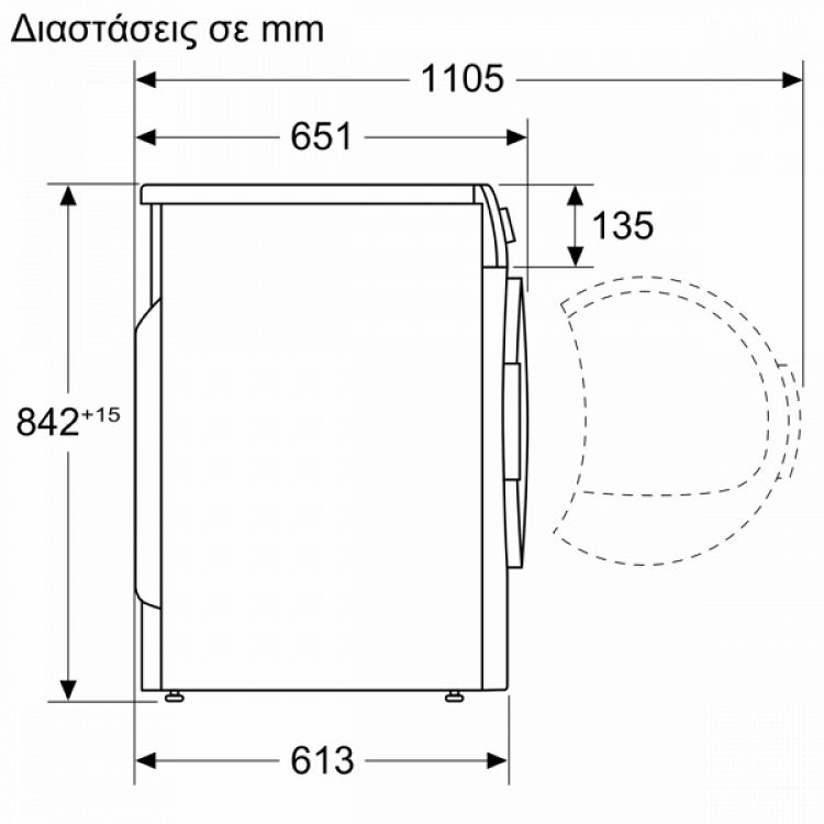 Στεγνωτήριο Ρούχων Bosch WQB246DNBY 9 kg B