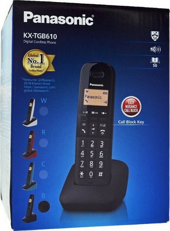 Ασύρματο Τηλέφωνο Panasonic KX-TGB 610GRB Black