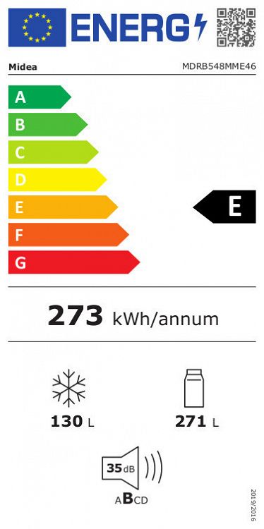 Ψυγειοκαταψύκτης Midea MDRB548MME46 Platinum Fresh E