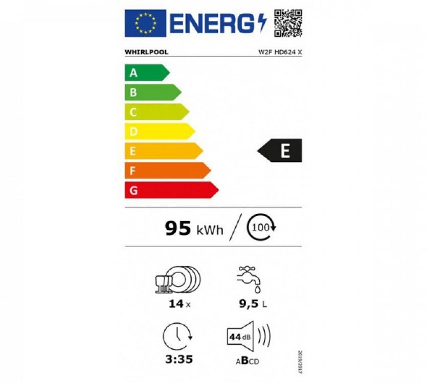 Πλυντήριο Πιάτων Whirlpool W2F HD 624 X Inox 60 cm E
