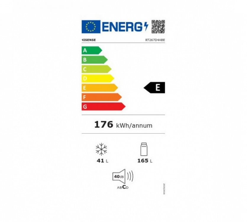 Ψυγείο Hisense RT267D4ABE Μαύρο E