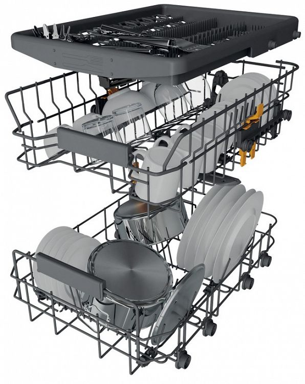 Πλυντήριο Πιάτων Whirlpool WH6FC11BS7A0X Inox 45 cm C