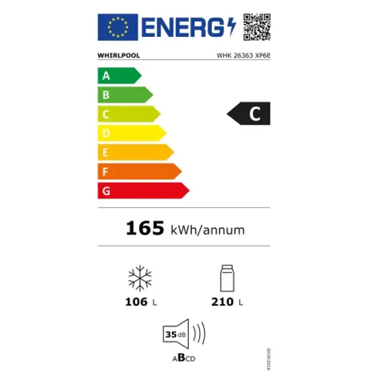 Ψυγειοκαταψύκτης Whirlpool WHK 26363 XP6E Pearl Inox C