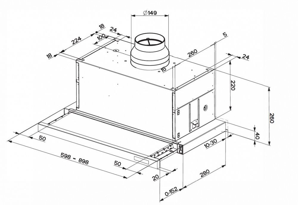 Απορροφητήρας Συρόμενος Faber Maxima NG Touch EV8 LED X A60 Inox
