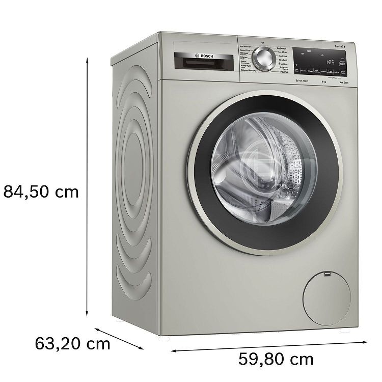 Πλυντήριο Ρούχων Bosch WGG244ZXGR Silver-Inox Anti-fingerprint 9 kg A