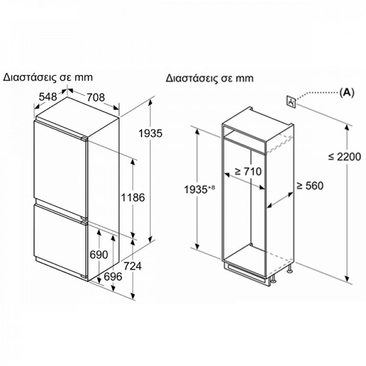 Ψυγειοκαταψύκτης Bosch KBN96VFE0 E