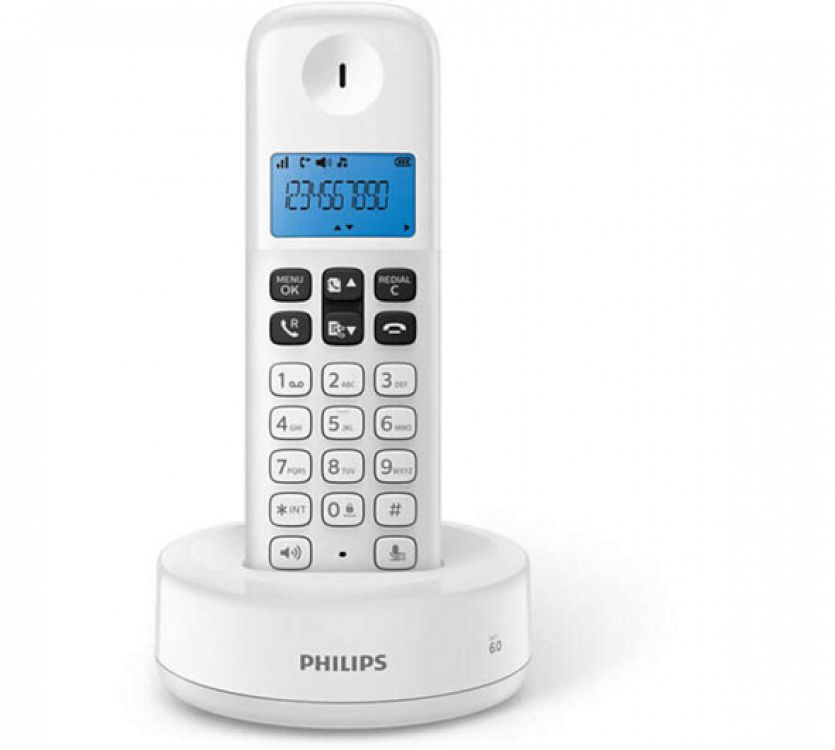 Ασύρματο Τηλέφωνο Philips D1611W/GRS White