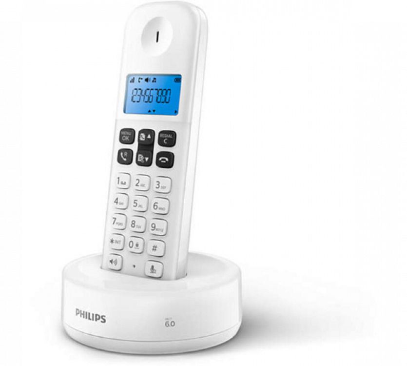 Ασύρματο Τηλέφωνο Philips D1611W/GRS White