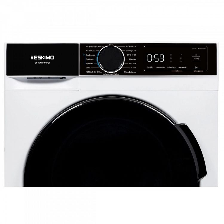 Πλυντήριο Ρούχων Eskimo ES WM8F14PET 8 kg Α