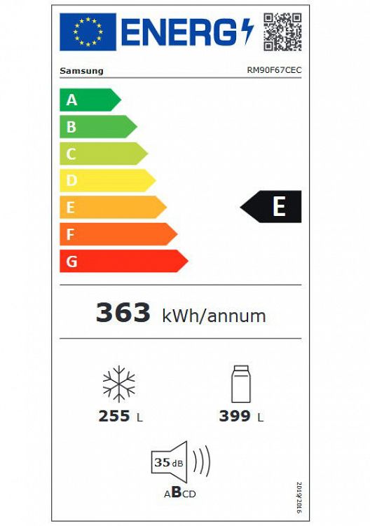 Ψυγείο Samsung Bespoke AI RM90F67CECEF Μαύρο E