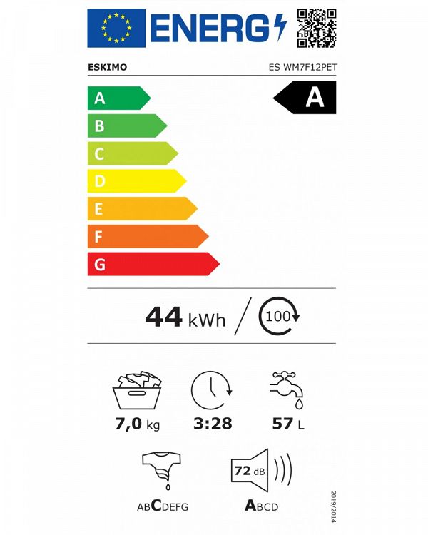 ΠΛΥΝΤΗΡΙΟ ΡΟΥΧΩΝ ES WM7F12PET ESKIMO