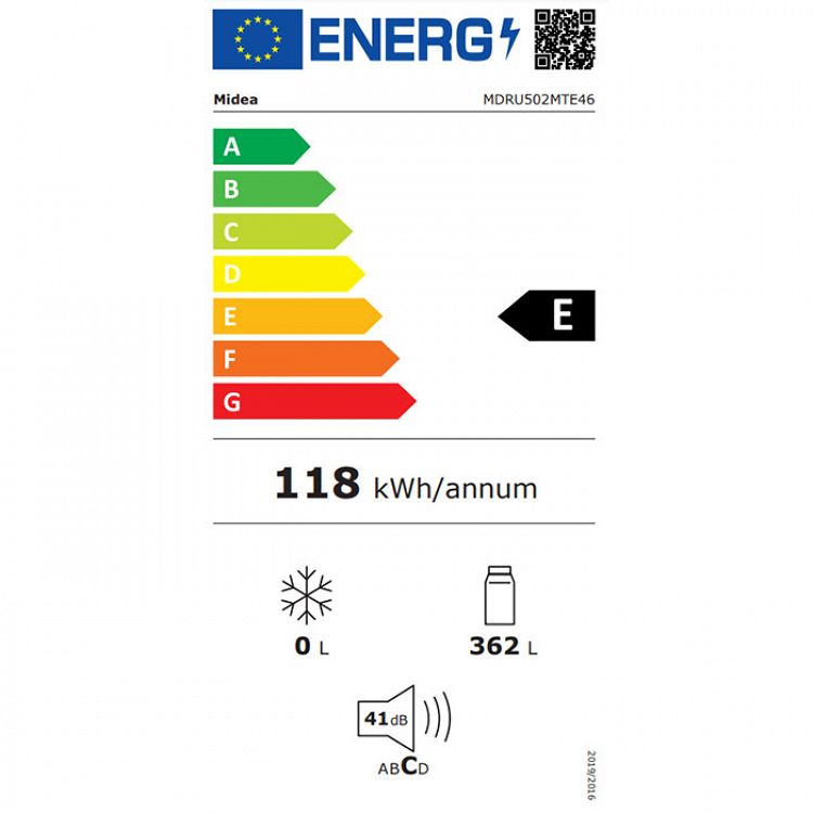 Ψυγείο Midea MDRU502MTE46 Inox E