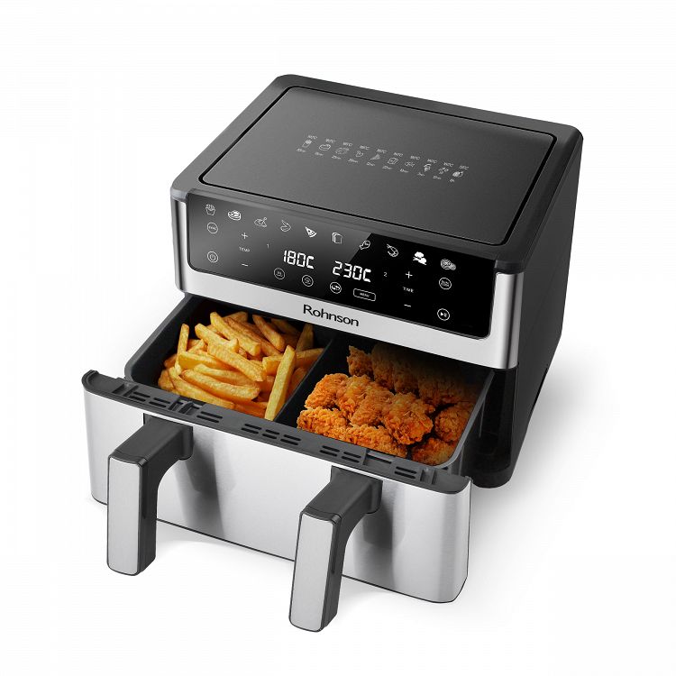 ΦΡΙΤΕΖΑ AIR FRYER MOD R-28010 SINGLE OR DUAL BASKET ROHNSON
