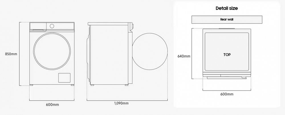 Πλυντήριο - Στεγνωτήριο Ρούχων Samsung WD90DB7B85GWU4 9 kg/6 kg A/D