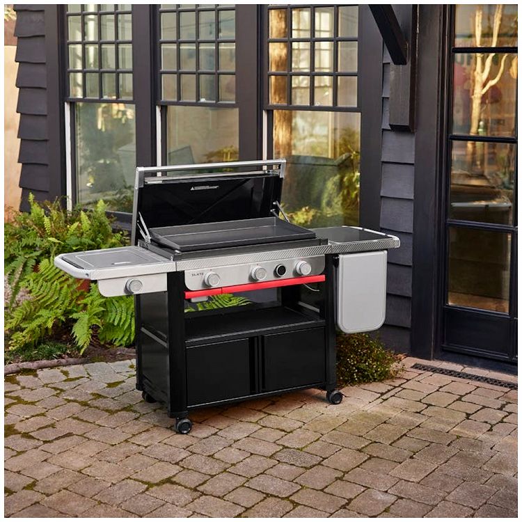 Πλάκα Ψησίματος Υγραερίου Με  Πλαϊνό Καυστήρα Weber® Slate  GPSB Premium Griddle 76cm