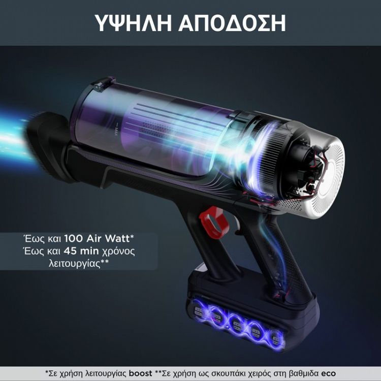 Σκούπα Stick Rowenta X-Force Flex 9.60 RH2039 Μαύρη