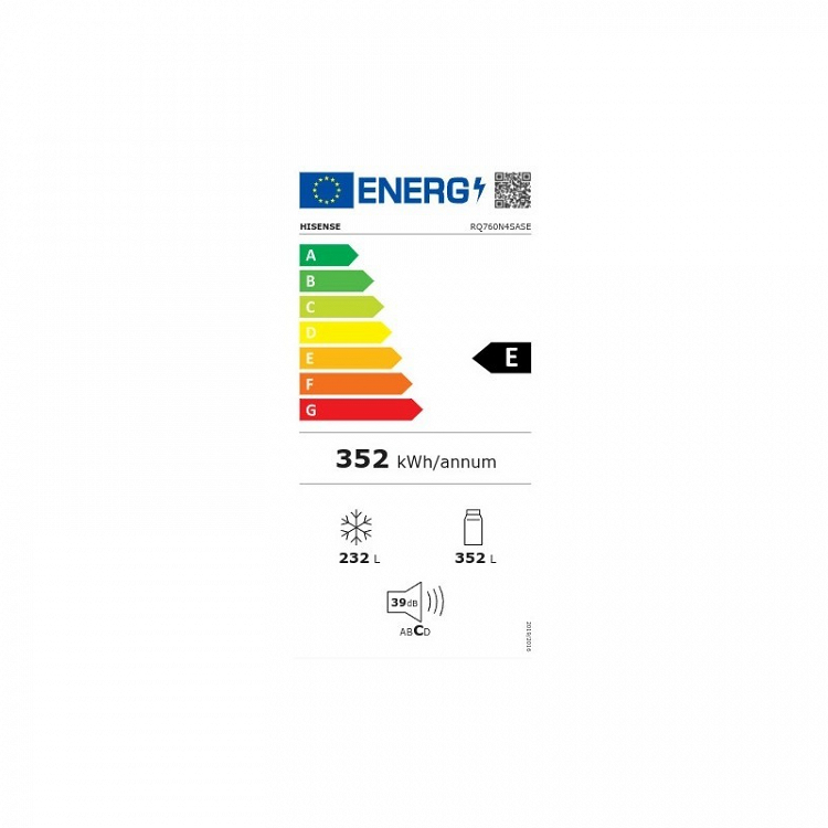 Ψυγείο Ντουλάπα Hisense RQ760N4SASE Total NoFrost Υ178.5xΠ91.4xΒ72.5εκ. Inox