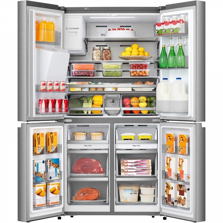 Ψυγείο Ντουλάπα Hisense RQ760N4SASE Total NoFrost Υ178.5xΠ91.4xΒ72.5εκ. Inox