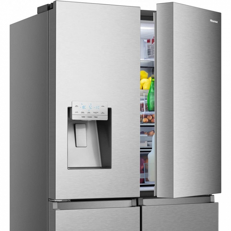 Ψυγείο Ντουλάπα Hisense RQ760N4SASE Total NoFrost Υ178.5xΠ91.4xΒ72.5εκ. Inox