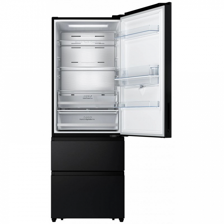 Ψυγειοκαταψύκτης Hisense RT641N4WFE1 Total NoFrost Υ200xΠ70.4xΒ69.4εκ. Μαύρος