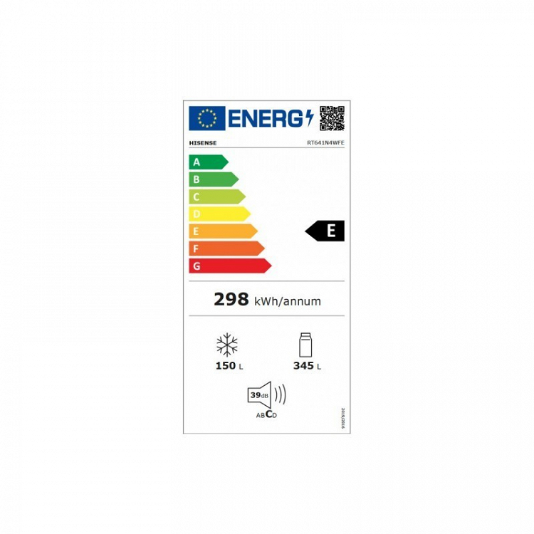 Ψυγειοκαταψύκτης Hisense RT641N4WFE1 Total NoFrost Υ200xΠ70.4xΒ69.4εκ. Μαύρος