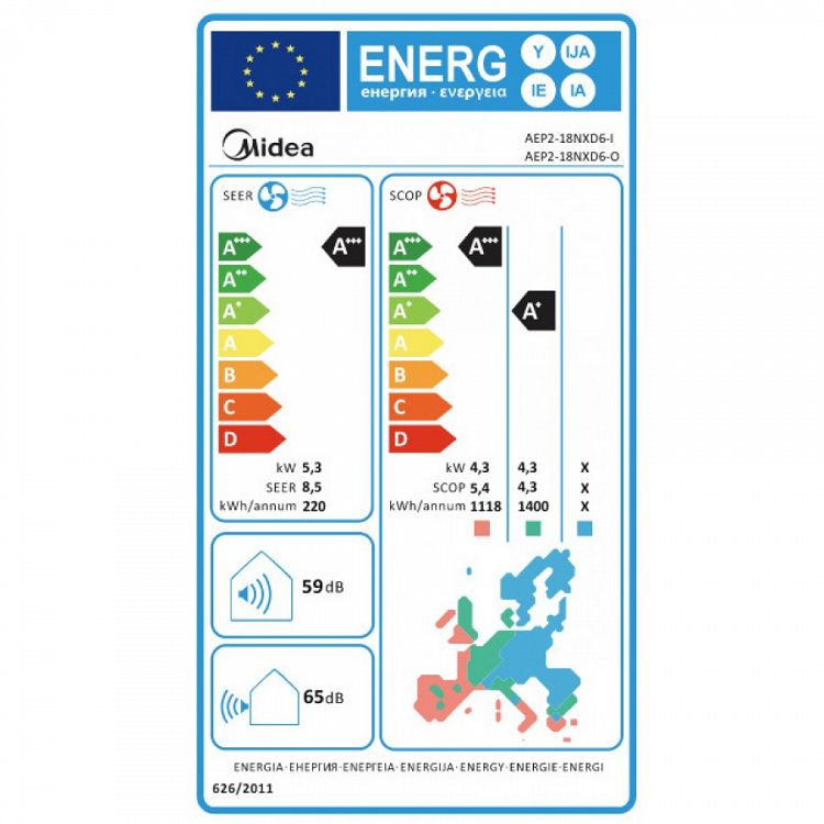 A/C Midea All Easy Pro AEP2-18NXD6-I/AEP2-18NXD6-O 18000Btu