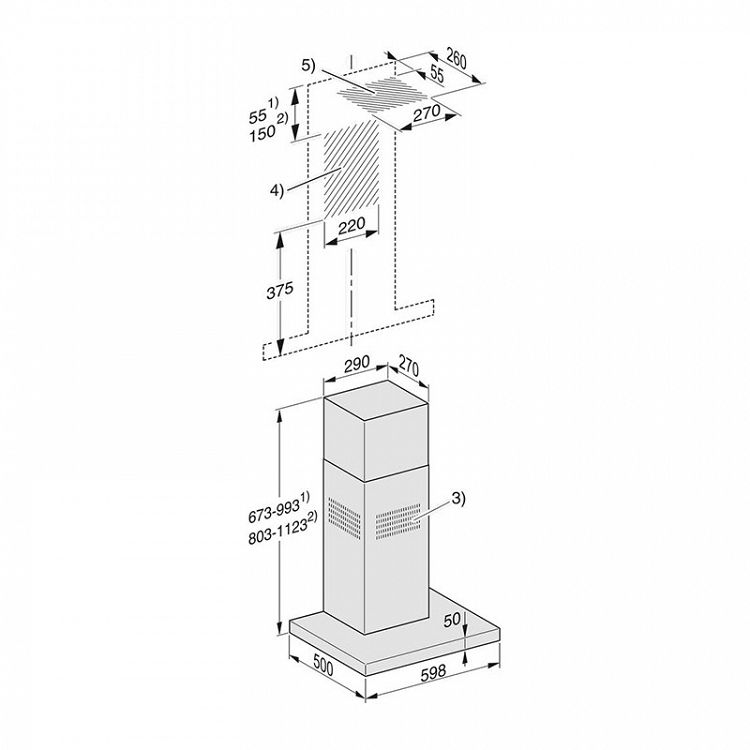 Απορροφητήρας Καμινάδα Miele DAW 1620 Active