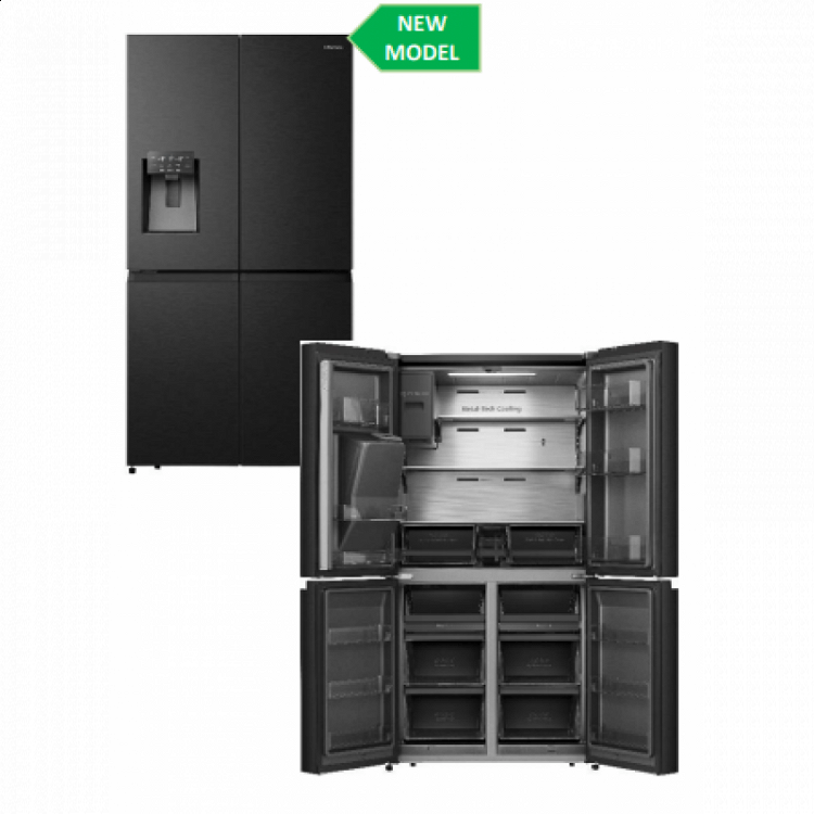 Ψυγείο Ντουλάπα Hisense RQ760N4SBFE Total NoFrost Υ178.5xΠ91.4xΒ72.5εκ. Inox