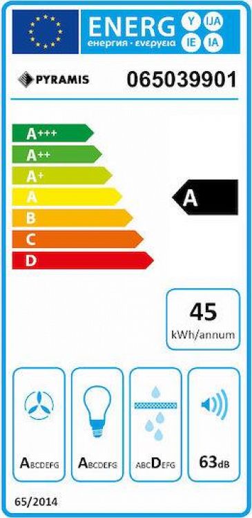Απορροφητήρας Τζάκι Pyramis Grandezzo Inox 90 cm A