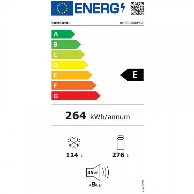 Ψυγειοκαταψύκτης Samsung RB38C600ESA Ασημί E
