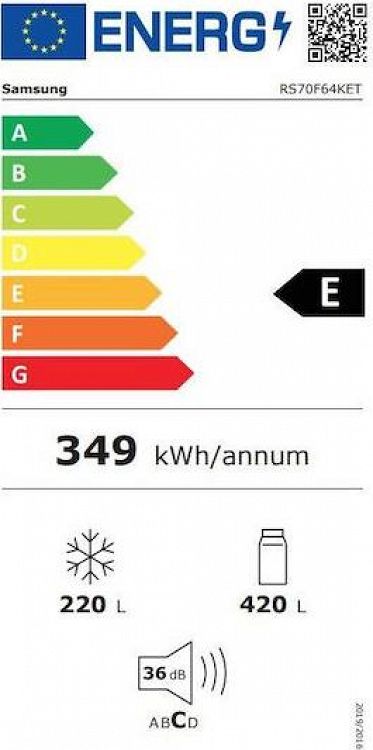 Ψυγείο Samsung RS70F64KETEF Ανθρακί E