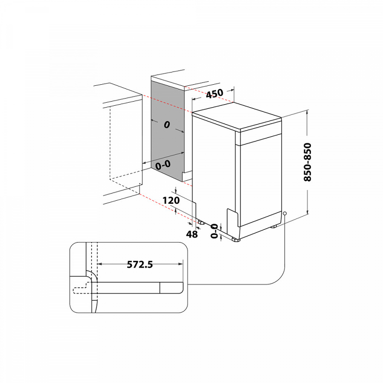 Πλυντήριο Πιάτων Whirlpool WSFO 3B23 P Λευκό 45 cm Ε