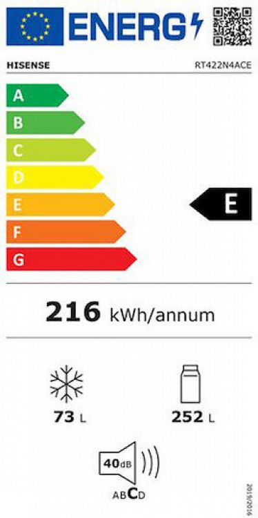 Ψυγείο Hisense RT422N4ACE Inox Ε