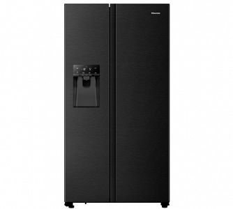 Ψυγείο Ντουλάπα Hisense RS694N4TFE 562lt Total NoFrost Υ179.3xΠ90.8xΒ68.7εκ. Μαύρο