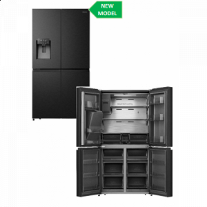 Ψυγείο Ντουλάπα Hisense RQ760N4SBFE Total NoFrost Υ178.5xΠ91.4xΒ72.5εκ. Inox